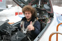 Incredible riding fighter jet