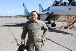 Mig space flight high in the sky