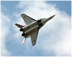 Higher aerobatics on MiG-29 jet fighter